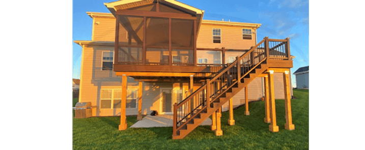 Sloped yard deck installer Chicagoland