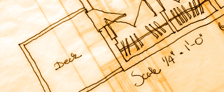Outdoor deck construction layout
