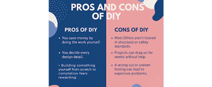 Pro and Cons of installing a Trex deck DIY, and why you should avoid it.