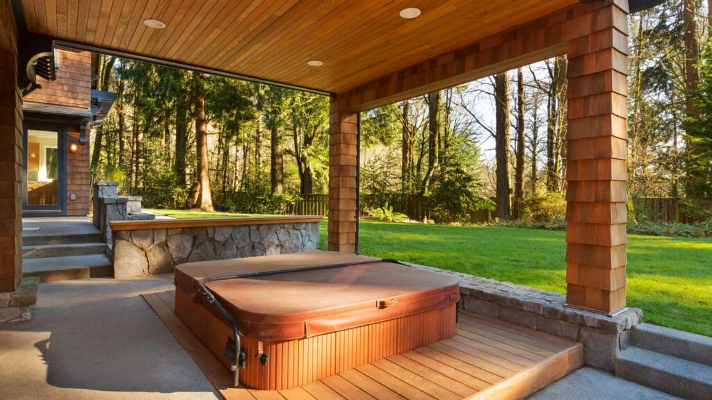 Current image: Hot tub deck