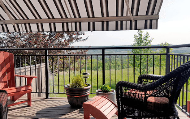Retractable Awning or Sun Sail Covered Deck