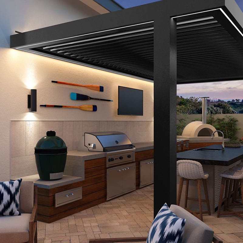 color selection for louvered pergola