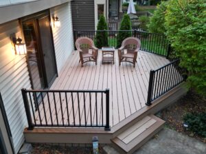 custom trex deck completed in homer glen, illinois.