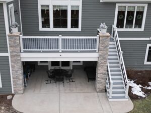 Trex balcony deck installed in Chicagoland.