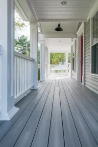 Fiberon deck installation on a porch in the Chicago suburbs
