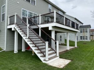 Newly installed Trex deck in the Chicago suburbs.