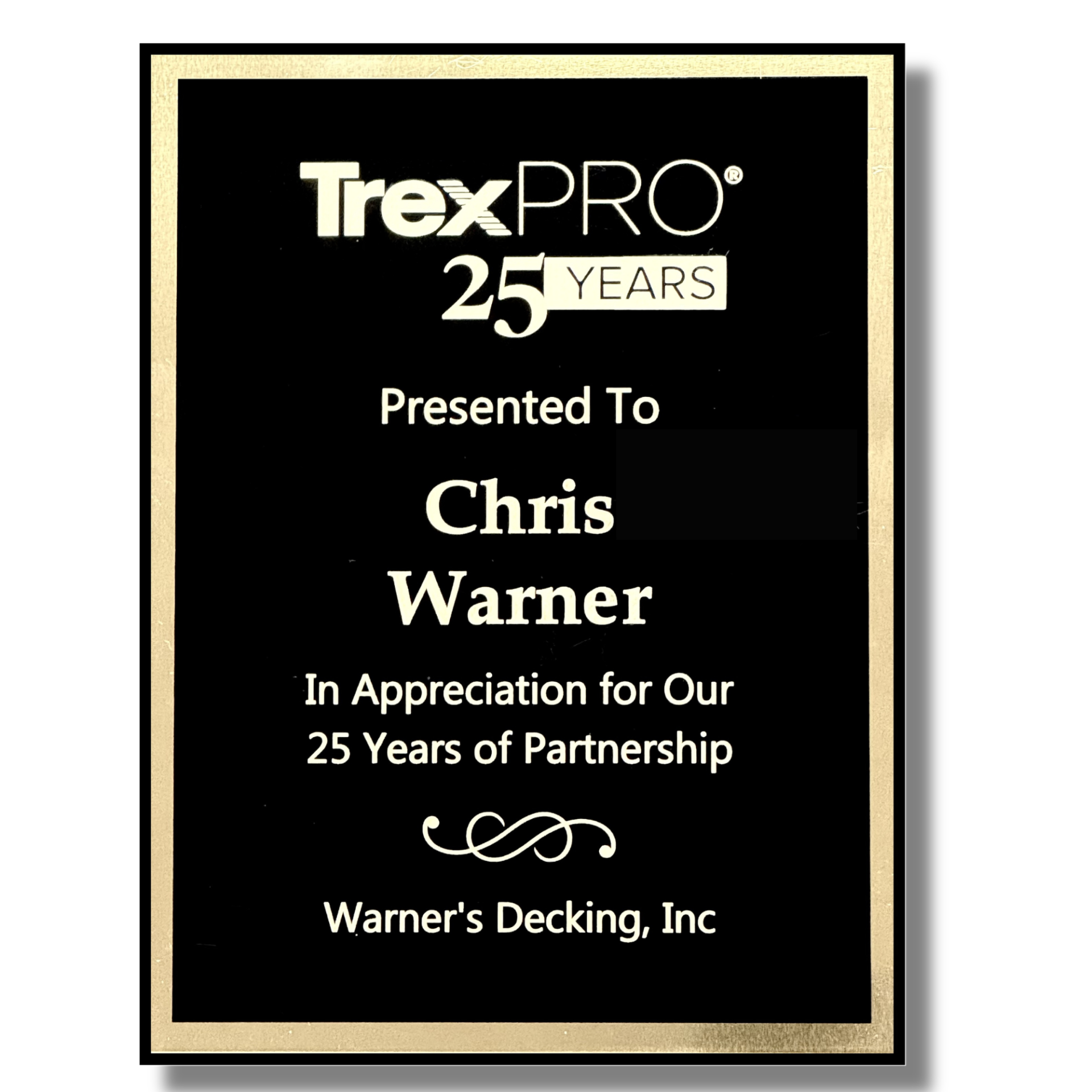 25 year trex pro certificate