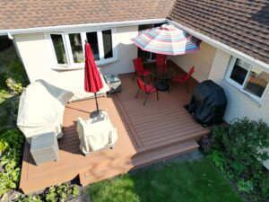 Trex composite deck built in Lemont, Illinois.