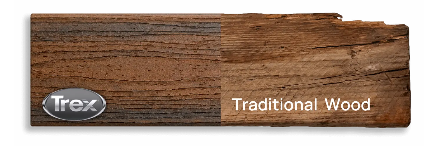 wood and composite wood side by side comparison