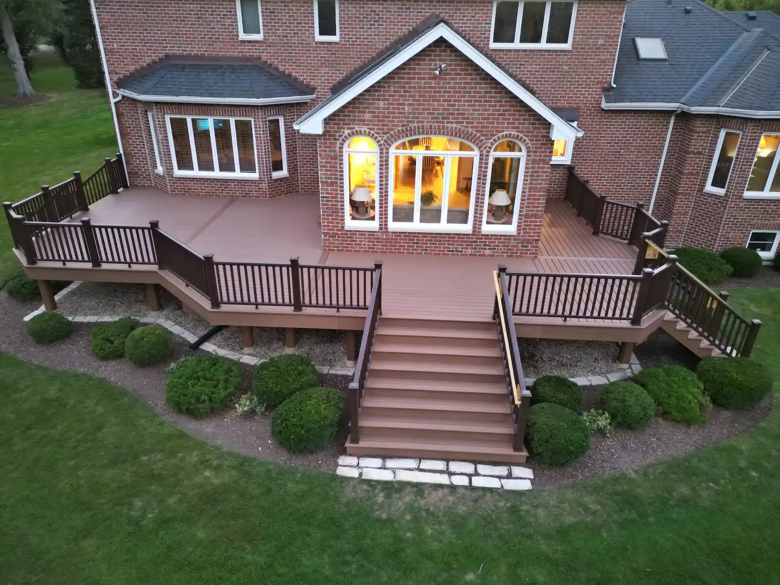composite deck installed in Naperville, Illinois