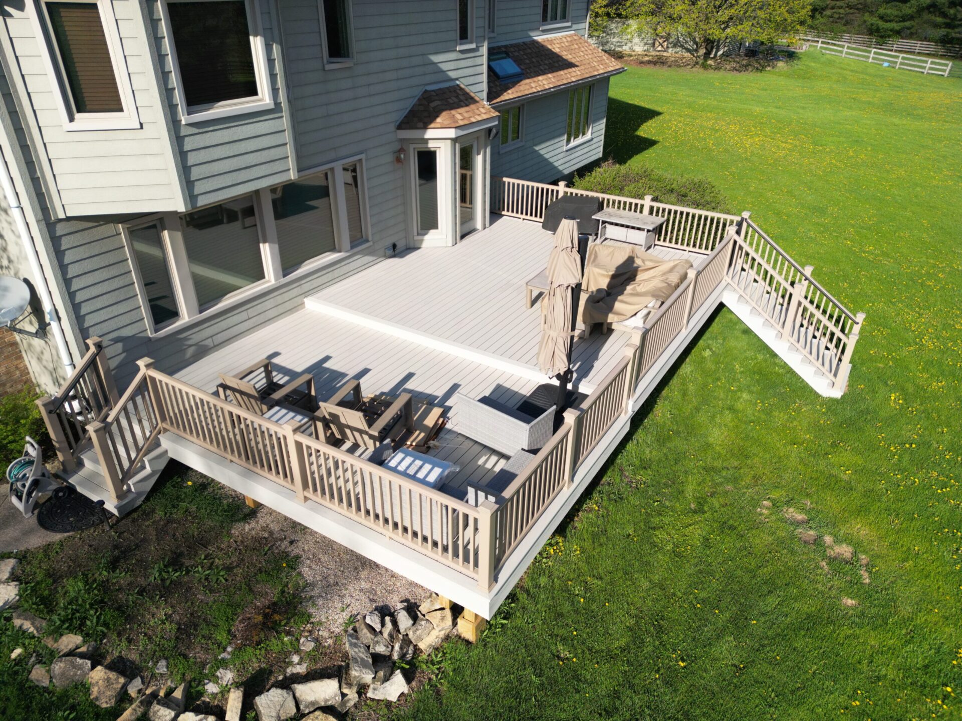 New deck installation in Chicago, Illinois