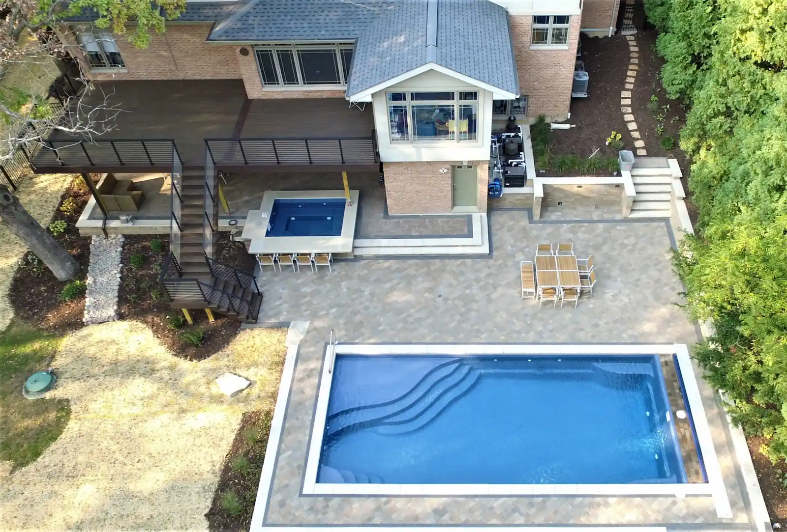 Outdoor living space transformation in Plainfield, IL.