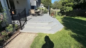 Trex composite deck built by Warner's Decking.