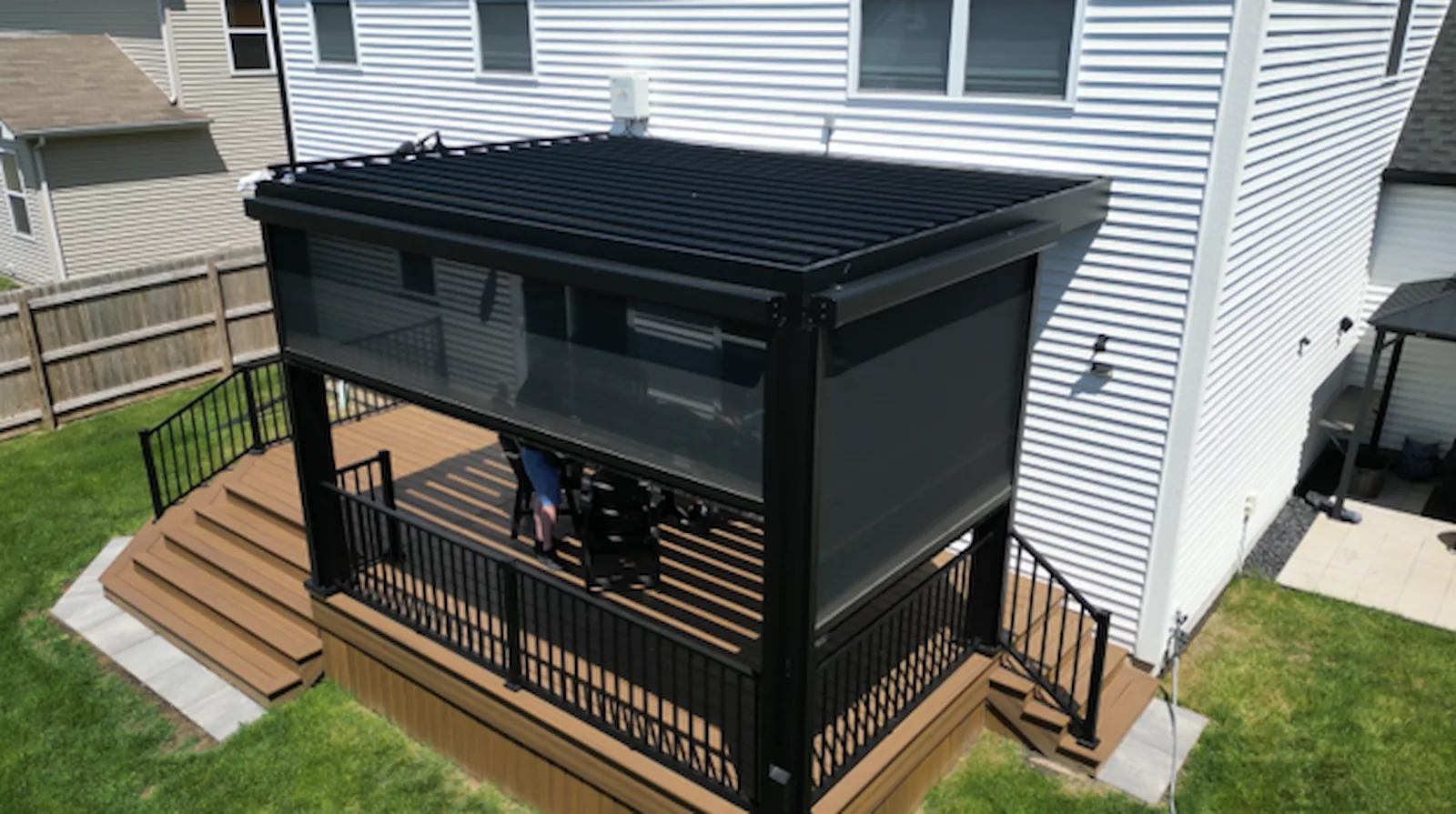 louvered pergola cortland illinois